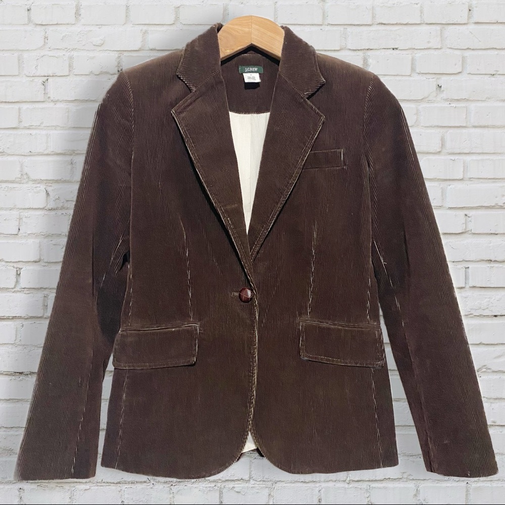 J. Crew Heavyweight Dark Brown Corduroy Professor Blazer Women’s Size 6 EUC 2006